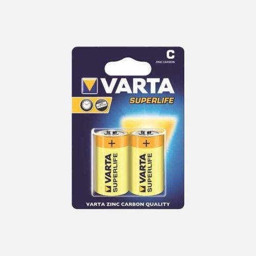 Siyah Varta Pil Superlıfe Orta Boy C Pil 2'li